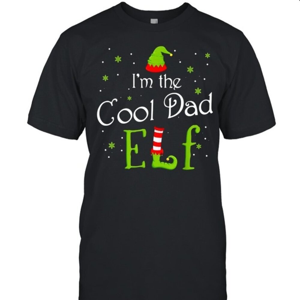 Im The Cool Dad Elf Xmas Matching Christmas Retro Holiday Family Festive Gift 05